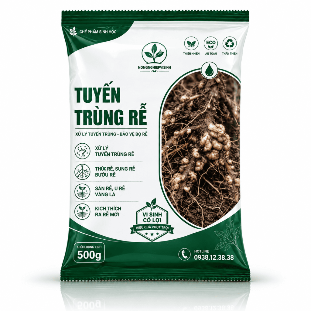 Túi Tuyến Trùng Rễ 500 g trên nền trắng